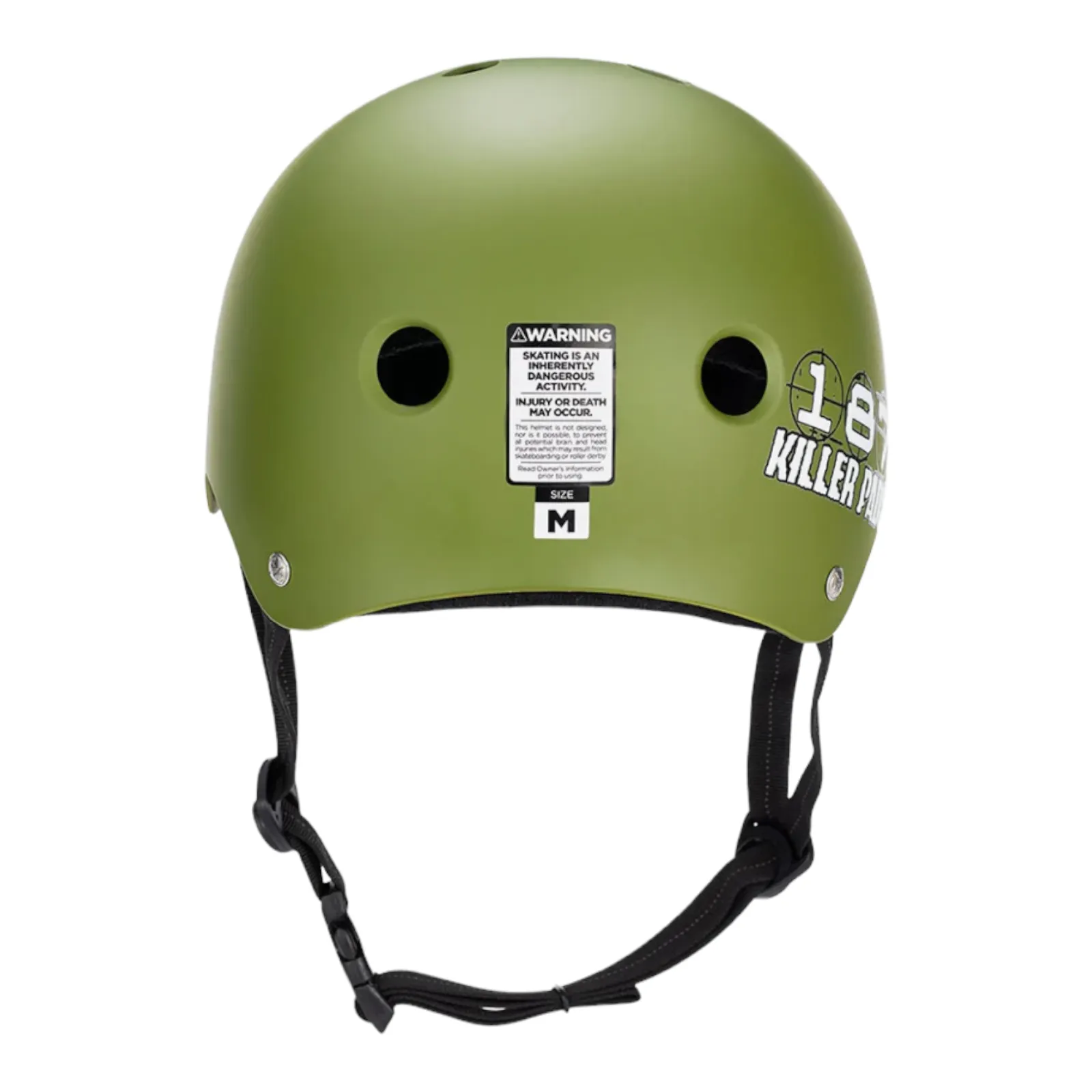 187 KILLER PADS PRO SKATE HELMET W/ SWEATSAVER LINER ARMY GREEN MATTE