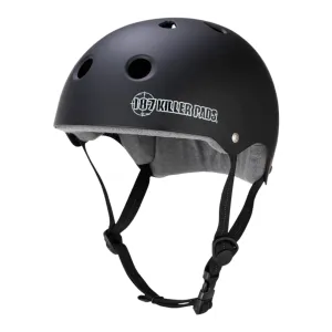 187 KILLER PADS PRO SKATE HELMET W/ SWEATSAVER LINER  MATTE BLACK