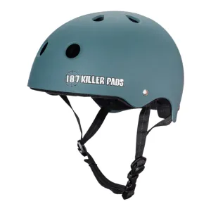 187 KILLER PADS PRO SKATE HELMET W/ SWEATSAVER LINER STONE BLUE