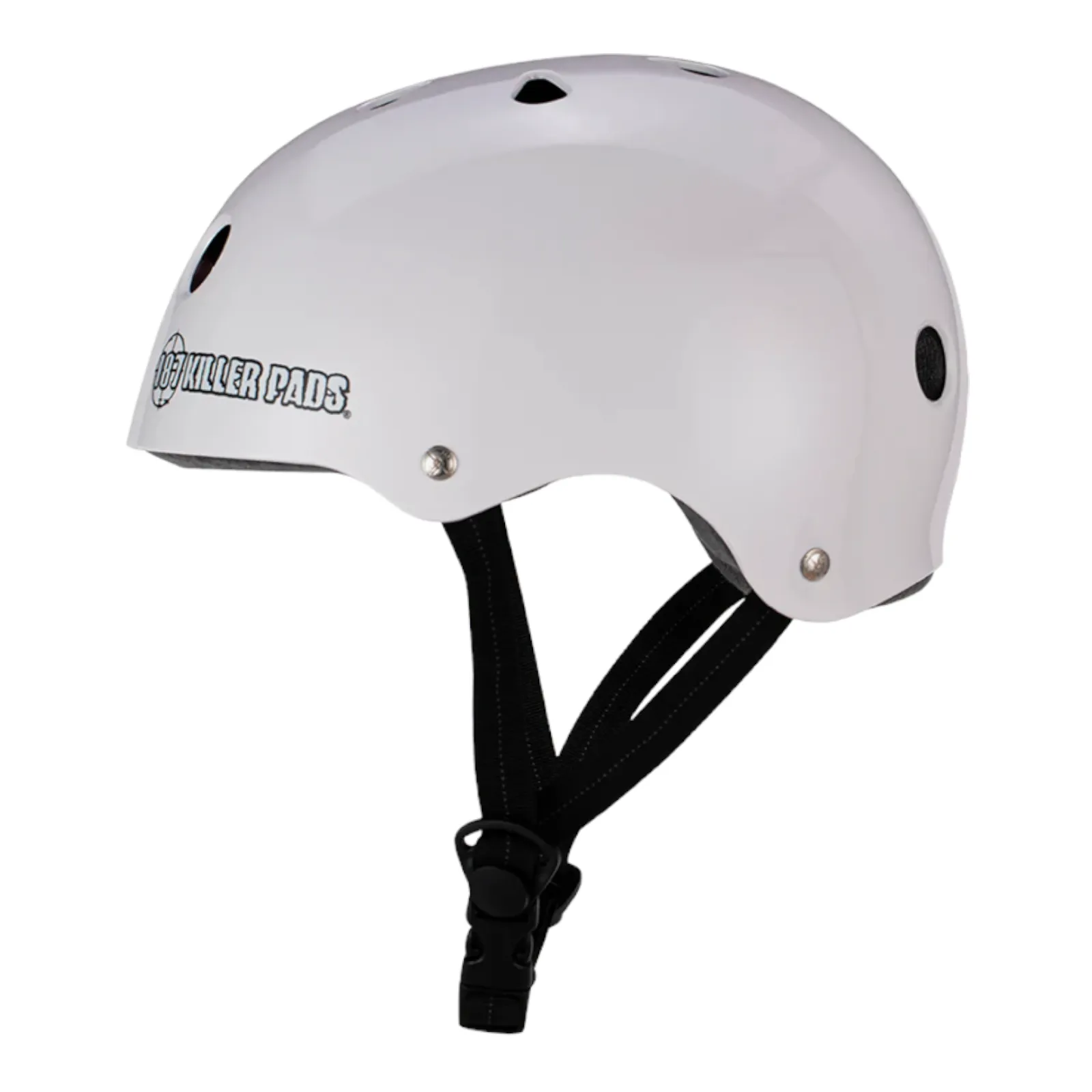 187 KILLER PADS PRO SKATE HELMET W/ SWEATSAVER LINER WHITE GLOSS