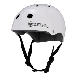 187 KILLER PADS PRO SKATE HELMET W/ SWEATSAVER LINER WHITE GLOSS