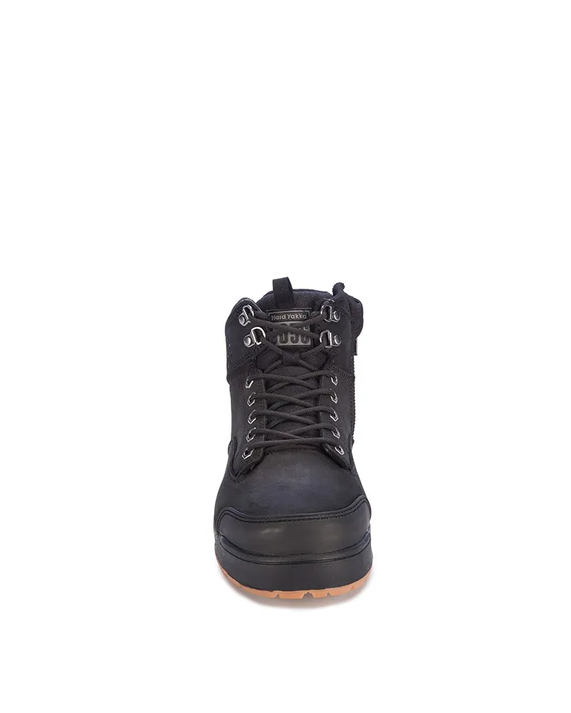 3056 Lace Zip Safety Boot - Black