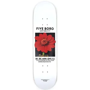 5 Boro 8.0” Flower Seed Red Skateboard Deck