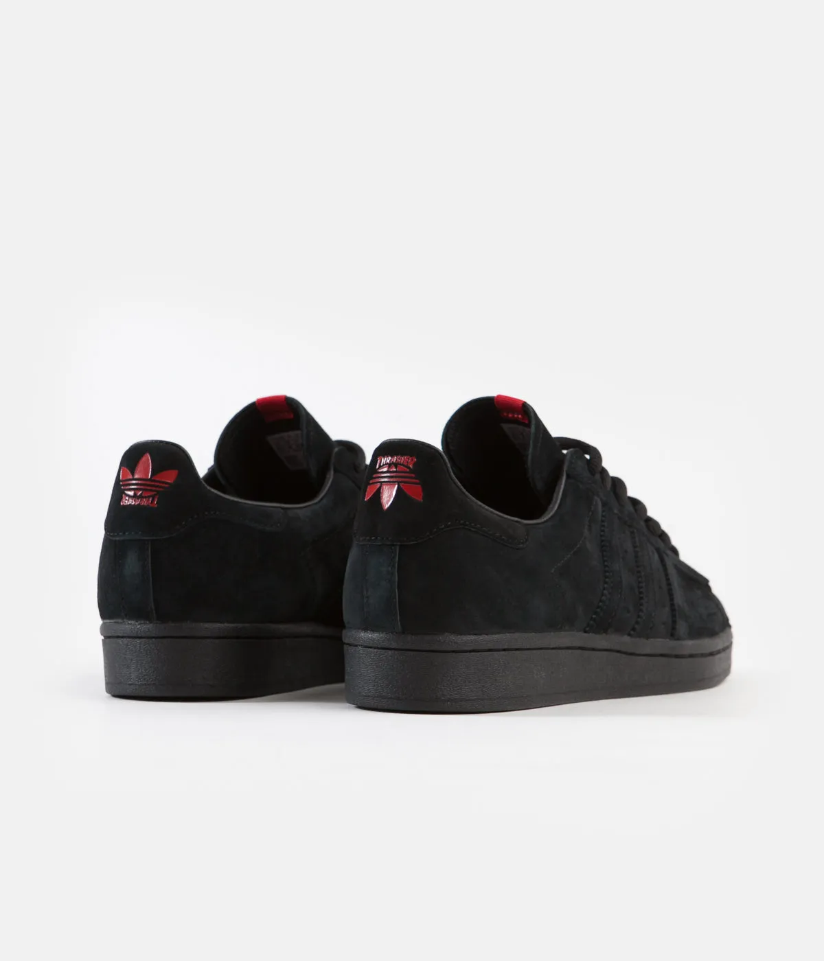 Adidas x Thrasher Superstar Adv Shoes - Core Black / Scarlet / Gold Metallic