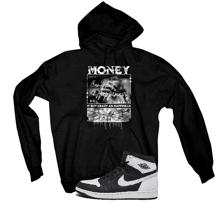 Air Jordan 1 High OG “Reverse Panda” | illcurrency Black T-Shirt (money can't buy happiness)