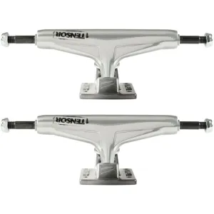 Aluminum Stencil Mirror Raw/Black Fade 5.25" Skateboard Trucks