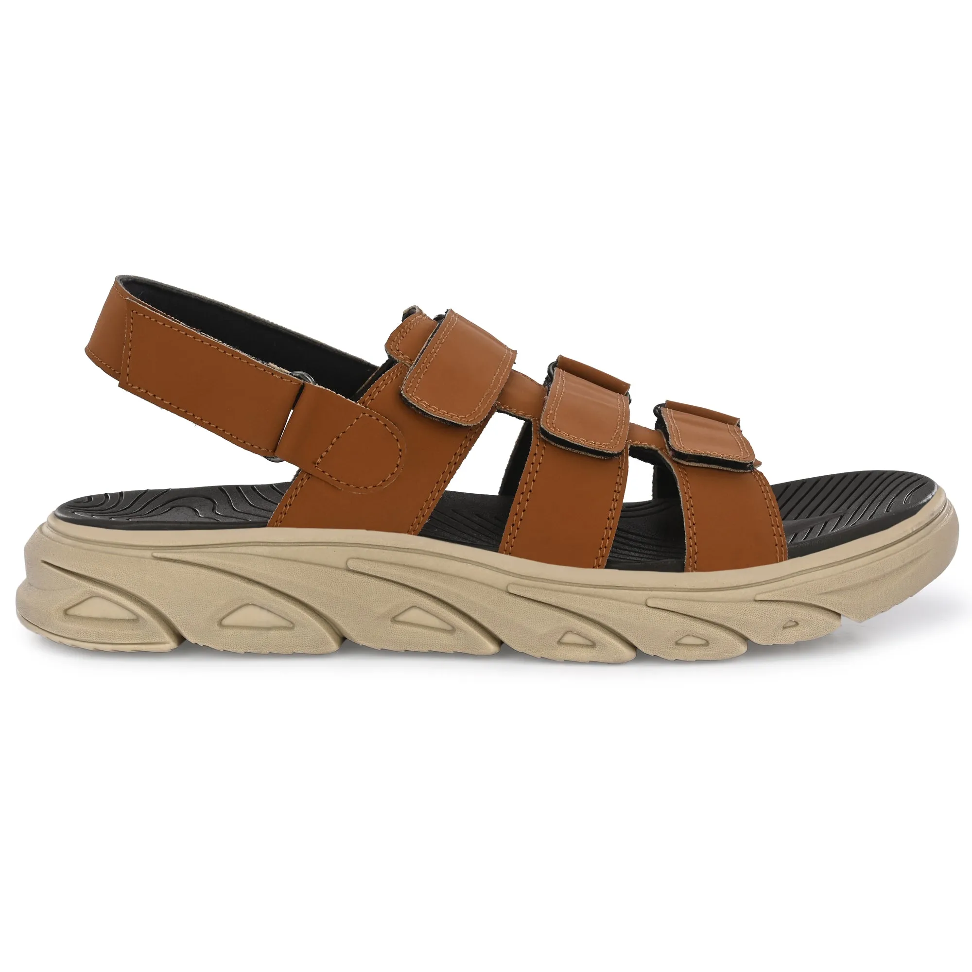 Attitudist Unisex Handcrafted Tan Sports Sandal