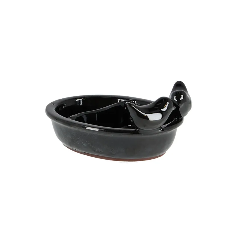 Black Ceramic Food & Drink Bowl