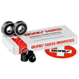 Bones Swiss Precision Competition Black 7 Ball Skateboard Bearings