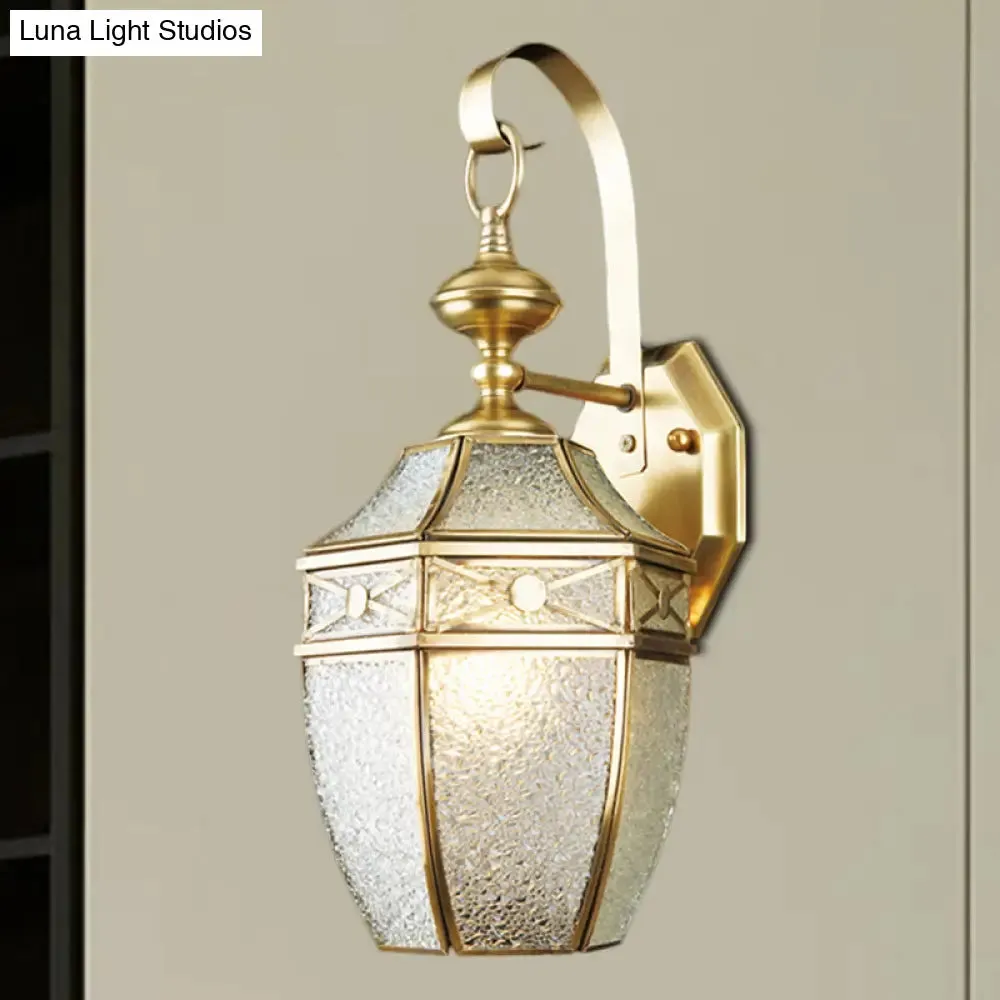 Brass Lantern Wall Sconce Light for Outdoors