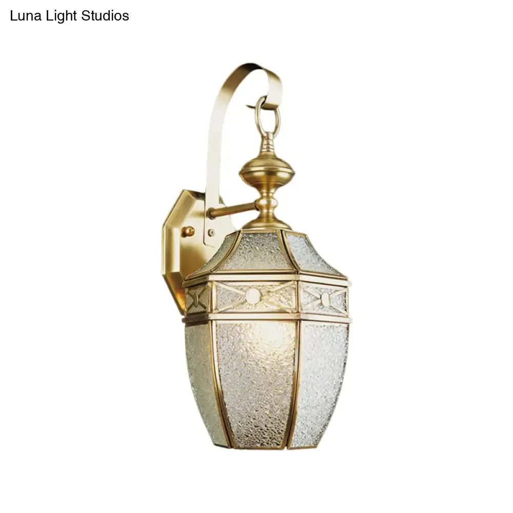 Brass Lantern Wall Sconce Light for Outdoors