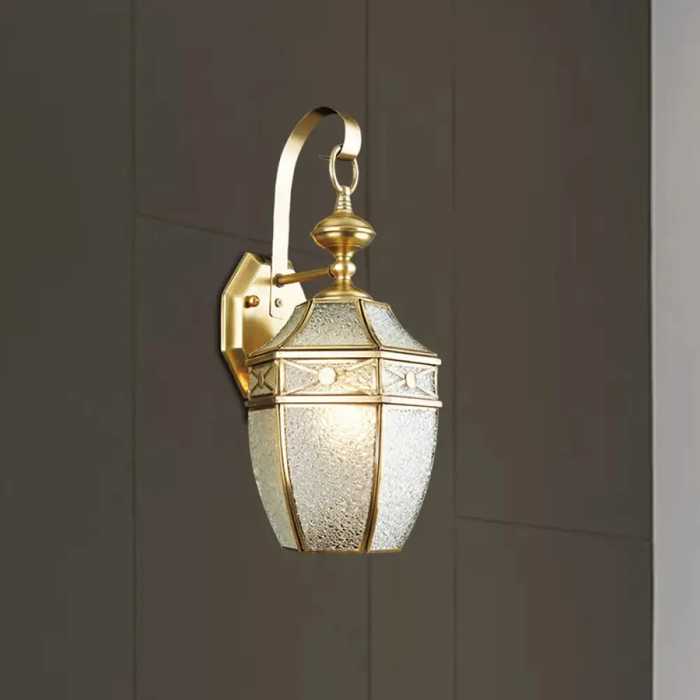 Brass Lantern Wall Sconce Light for Outdoors