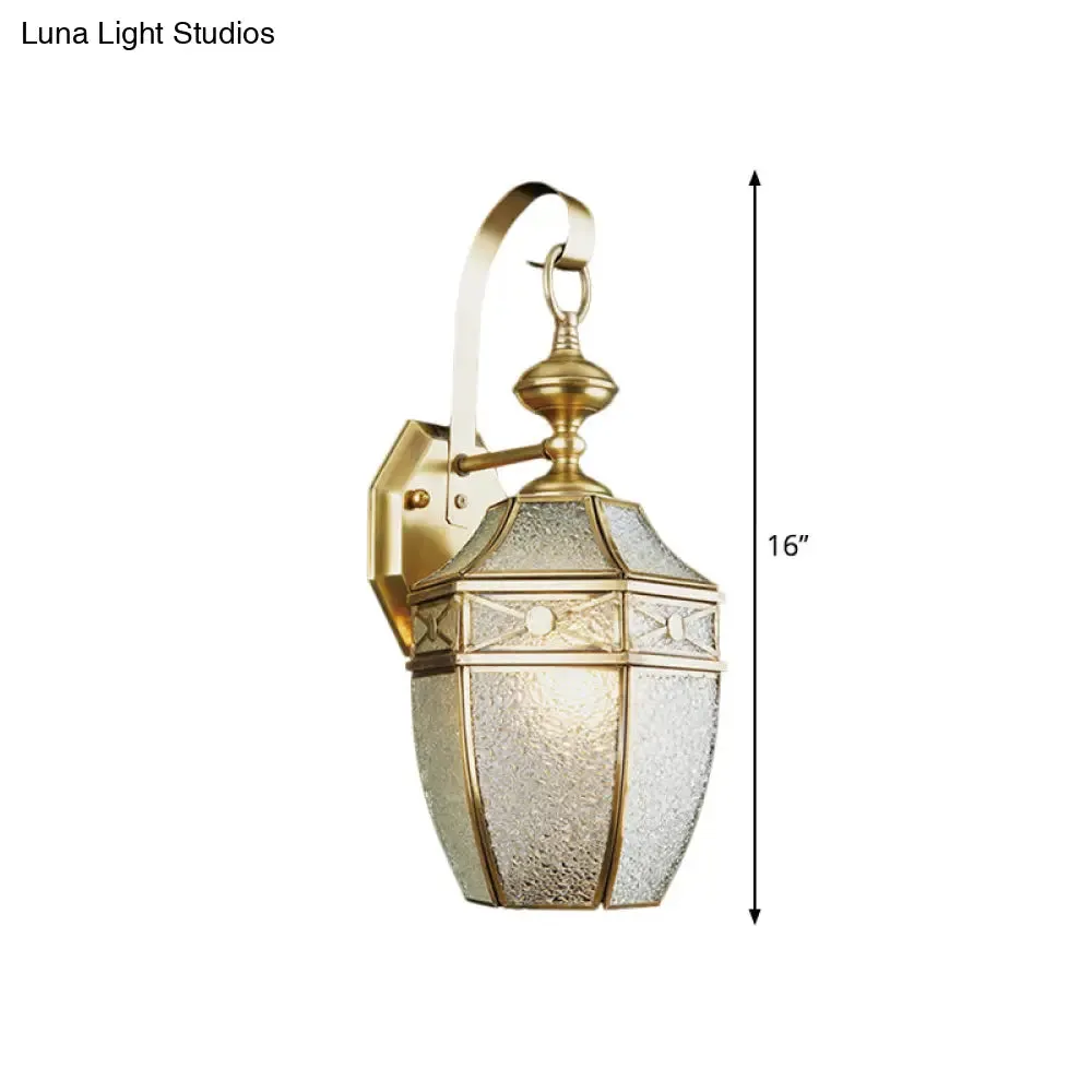 Brass Lantern Wall Sconce Light for Outdoors