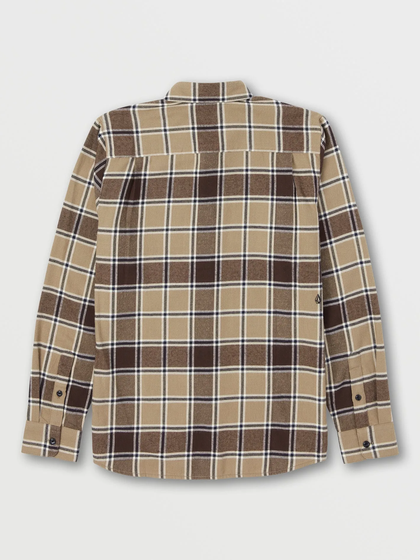 Caden Plaid Long Sleeve Flannel - Khaki