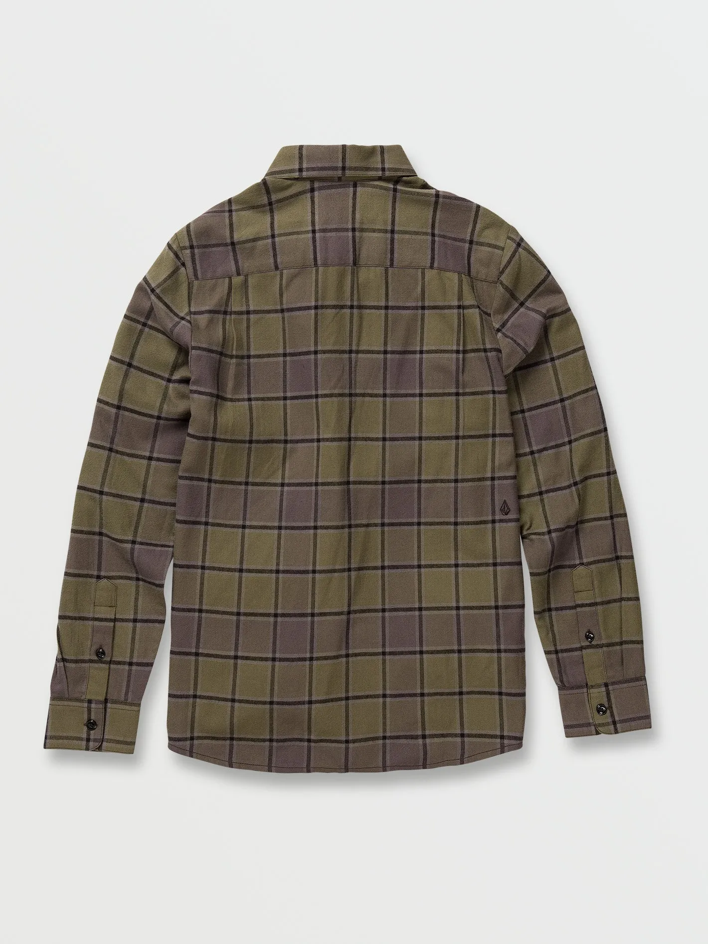 Caden Plaid Long Sleeve Flannel - Military