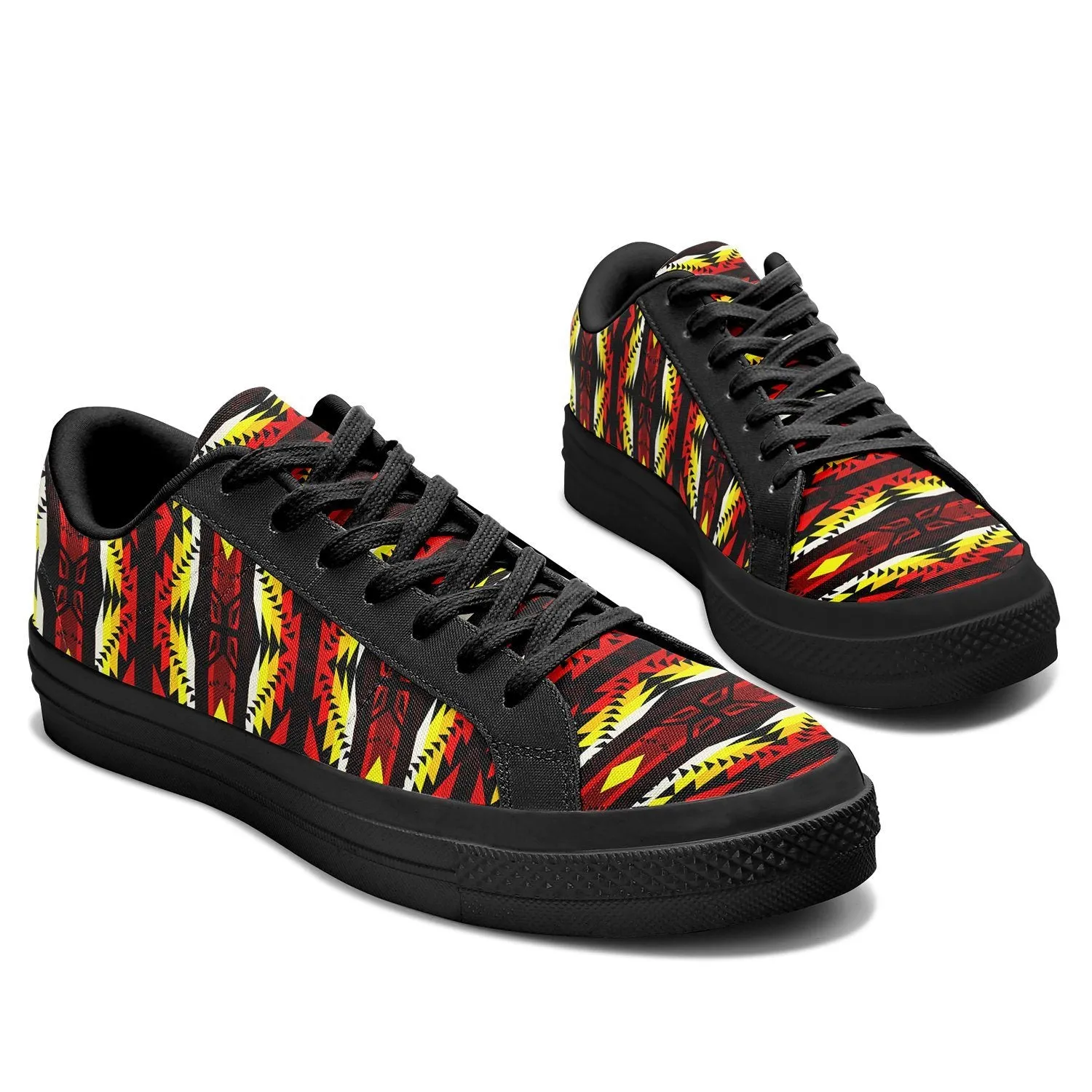 Canyon War Party Aapisi Low Top Canvas Shoes Black Sole