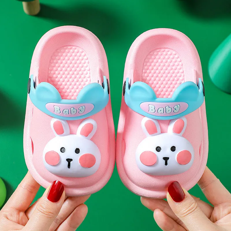 Cartoon Boys And Girls Soft-soled Non-slip Baotou beach Shoes Baby Sandals And Slippers