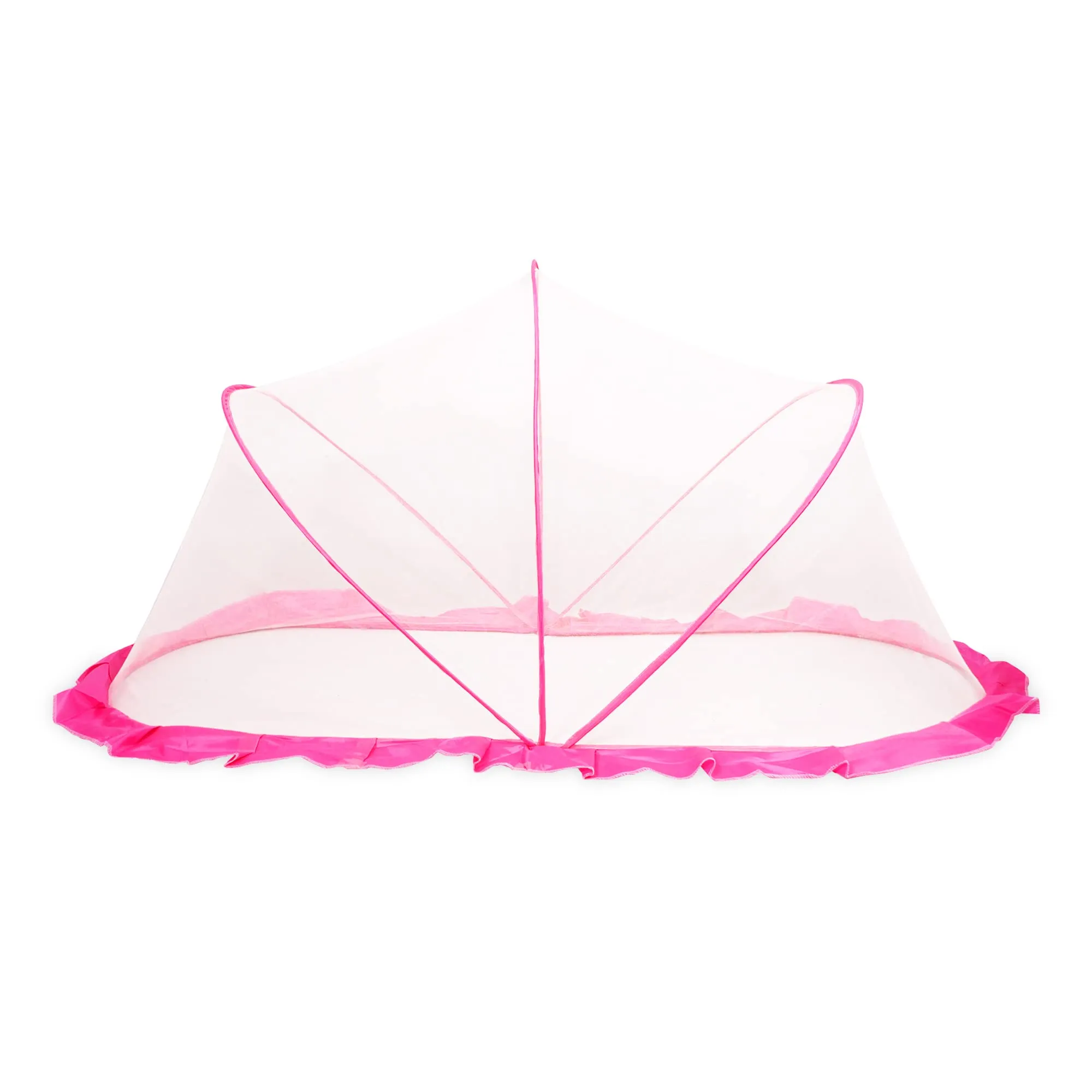 Classic Mosquito Net Baby Mosquito Net | Bottomless Net for Infants, for Safe & Easy Use | Ensures Your Baby's Safe Sleep |135cmX65cmX65cm (0 to 24 Months) -Pink