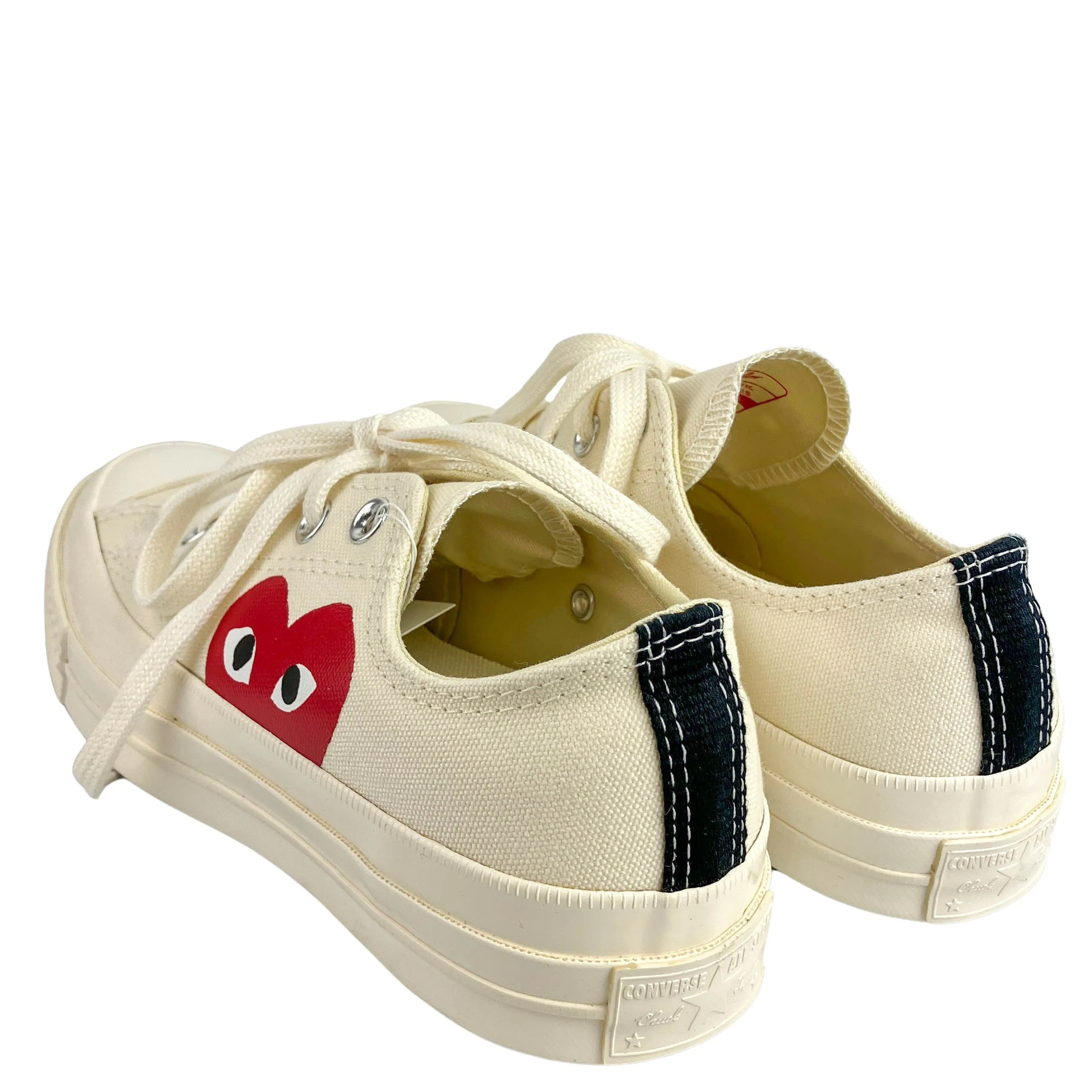 Converse x Comme Des Garçons Low Top Sneakers in Cream