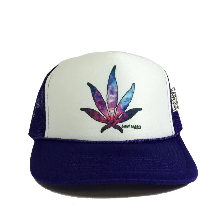 Cosmic Purps Leaf Trucker By DRI