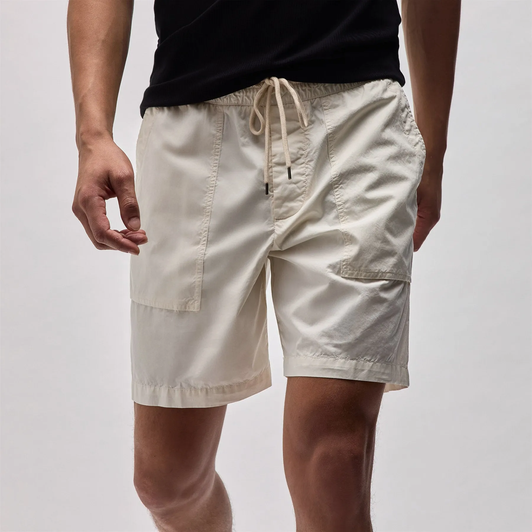 Cotton Poplin Cargo Short - Cotton Pigment