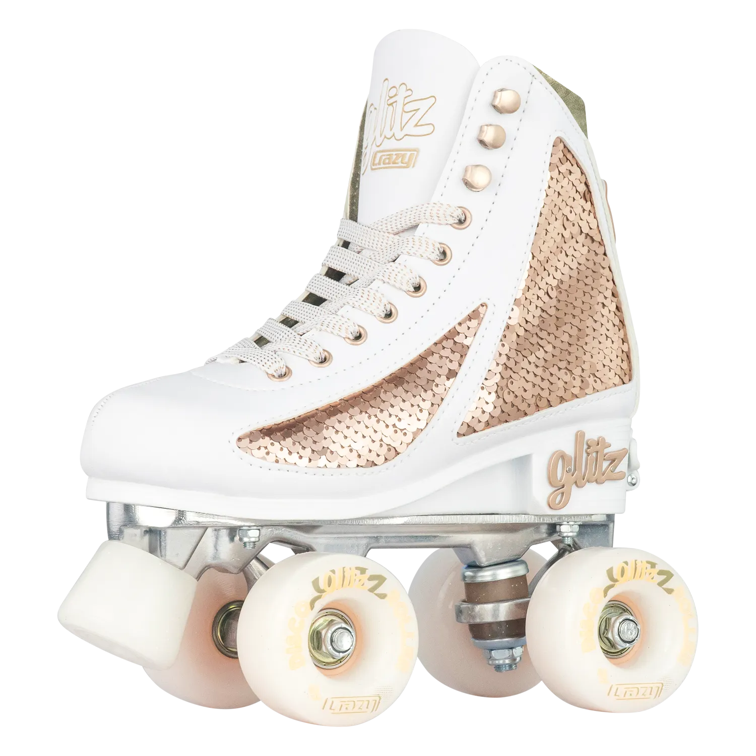 Crazy Glitz Adjustable Roller Skates Rose Gold