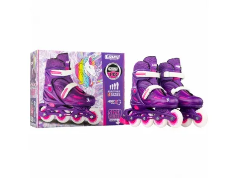 Crazy Skates 148 Adjustable Purple Glitter