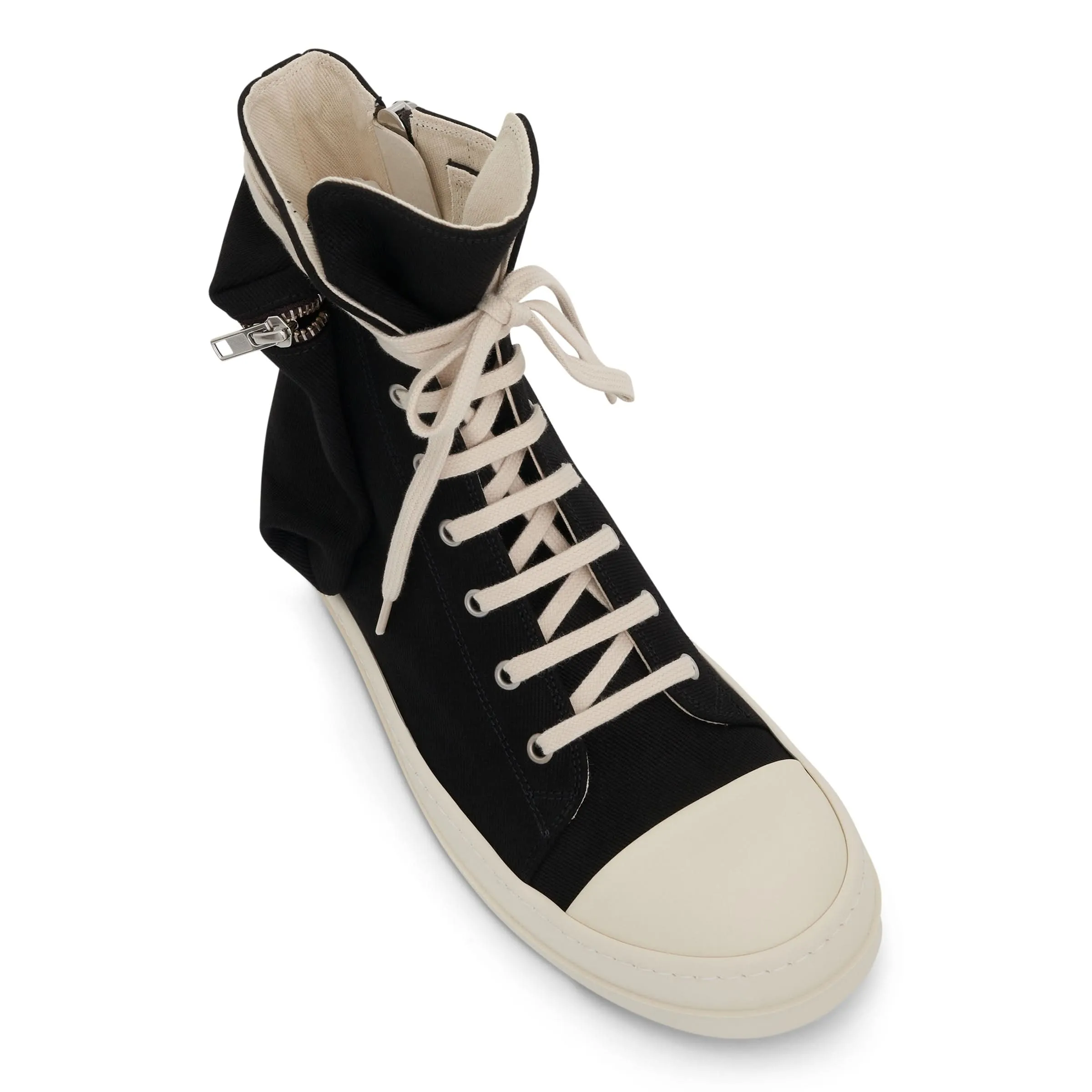 Denim Cargo Sneaker in Black/Milk