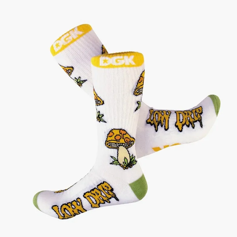 DGK Low Drip White Crew Socks