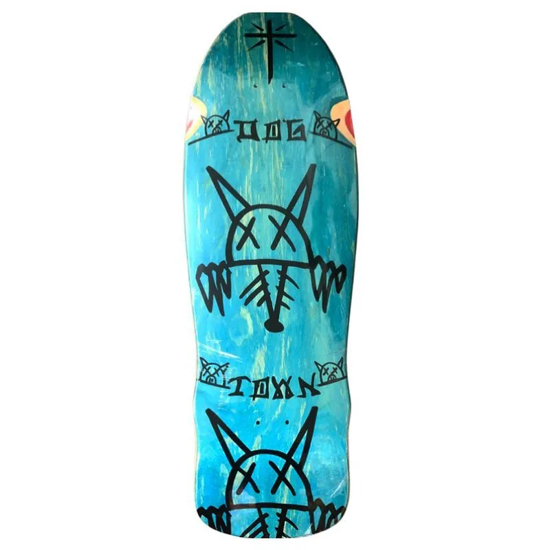 Dogtown 10" x 31.2" Rat Face (BLUE STAIN) Skateboard Deck