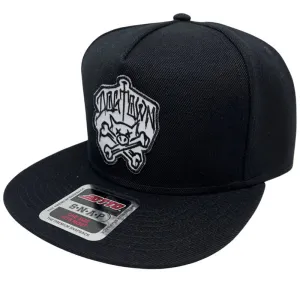 Dogtown Skateboards Pig & Bones Patch Snapback Black Hat