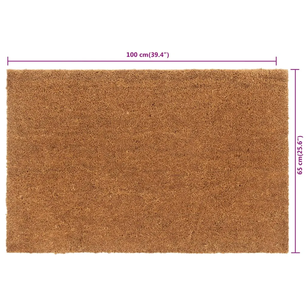 Door Mat Natural 65x100 cm Tufted Coir