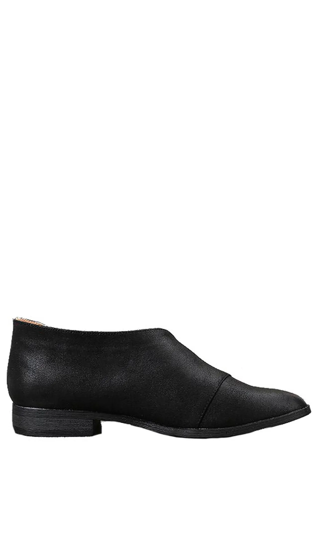 D'Orsay Pointed Toe Open Shank Oxford Flats Black