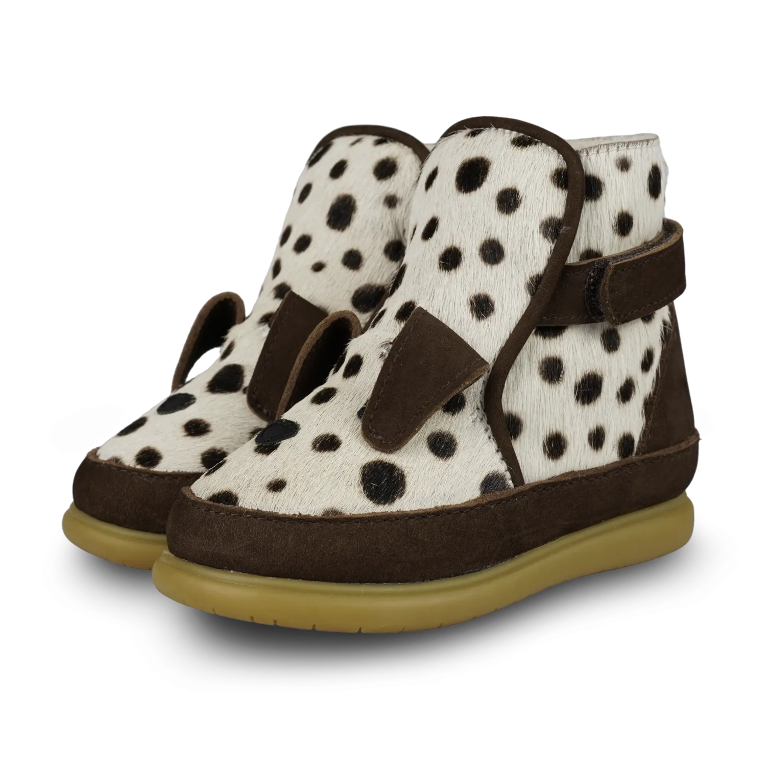 Dubu Exclusive Shoes | Dalmatian | Black Spotted Cow Hair