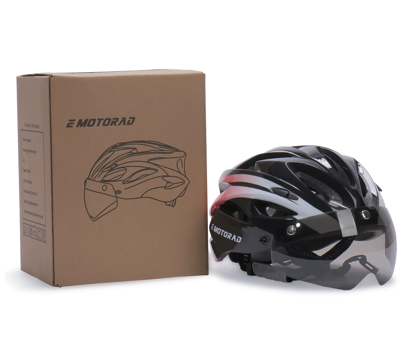 EMotorad Slipstream helmet - Adjustable Cycle Helmet with Front and Back LED Safety Light for Ages 12 Years and Above