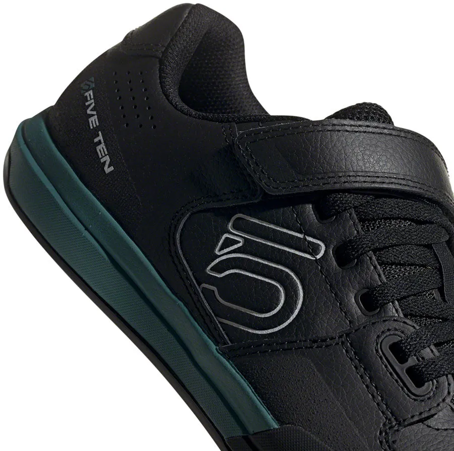 Five Ten Hellcat Clipless Shoe  -  Women's, Core Black / Crystal White / Hazy Emerald