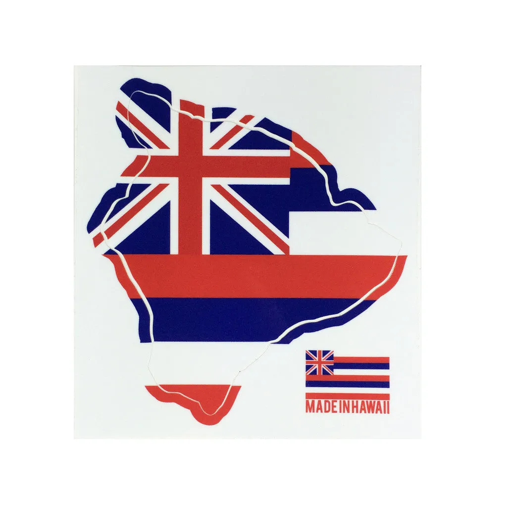 Flag Big Island 4" Diecut Sticker