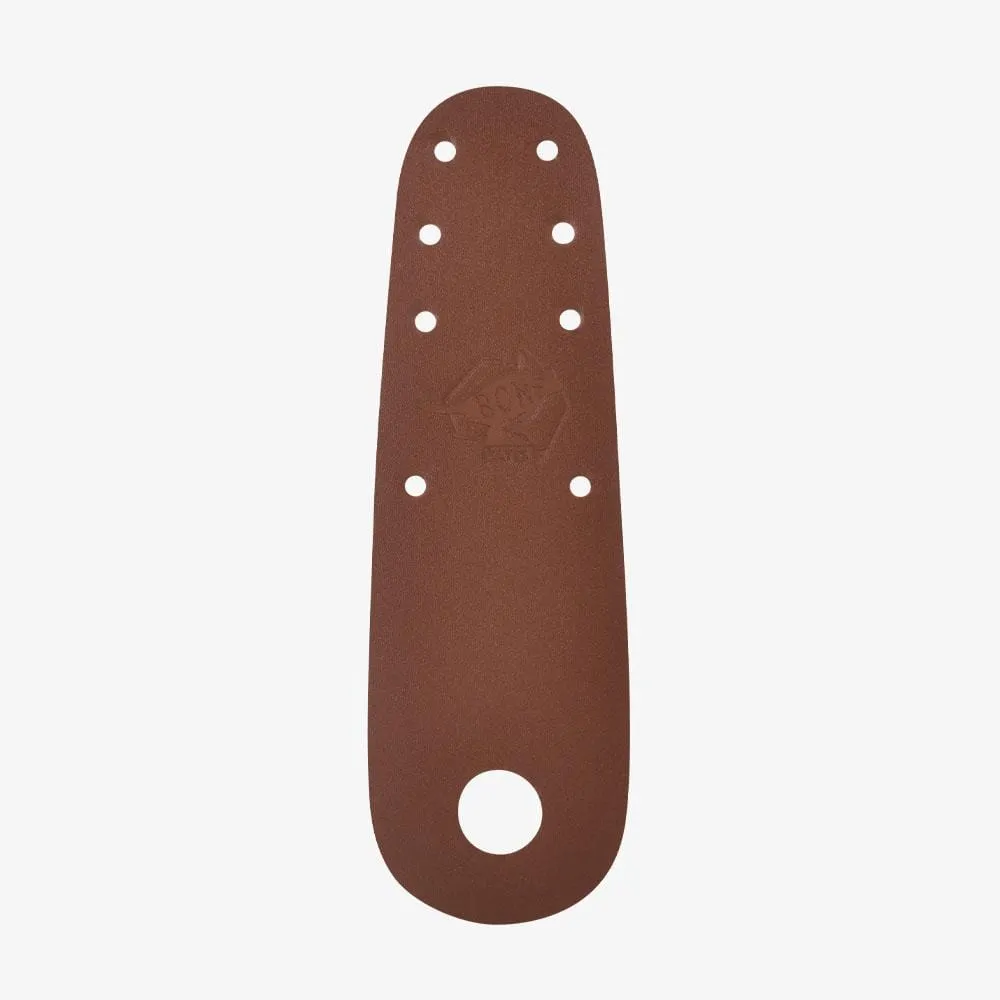 Flat Leather Roller Skate Toe Guards Protectors - Brown