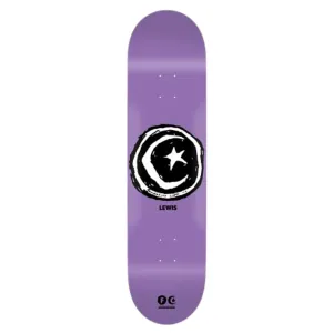 Foundation 8.25" Julian Lewis "Star & Moon" Skate Deck - Purple