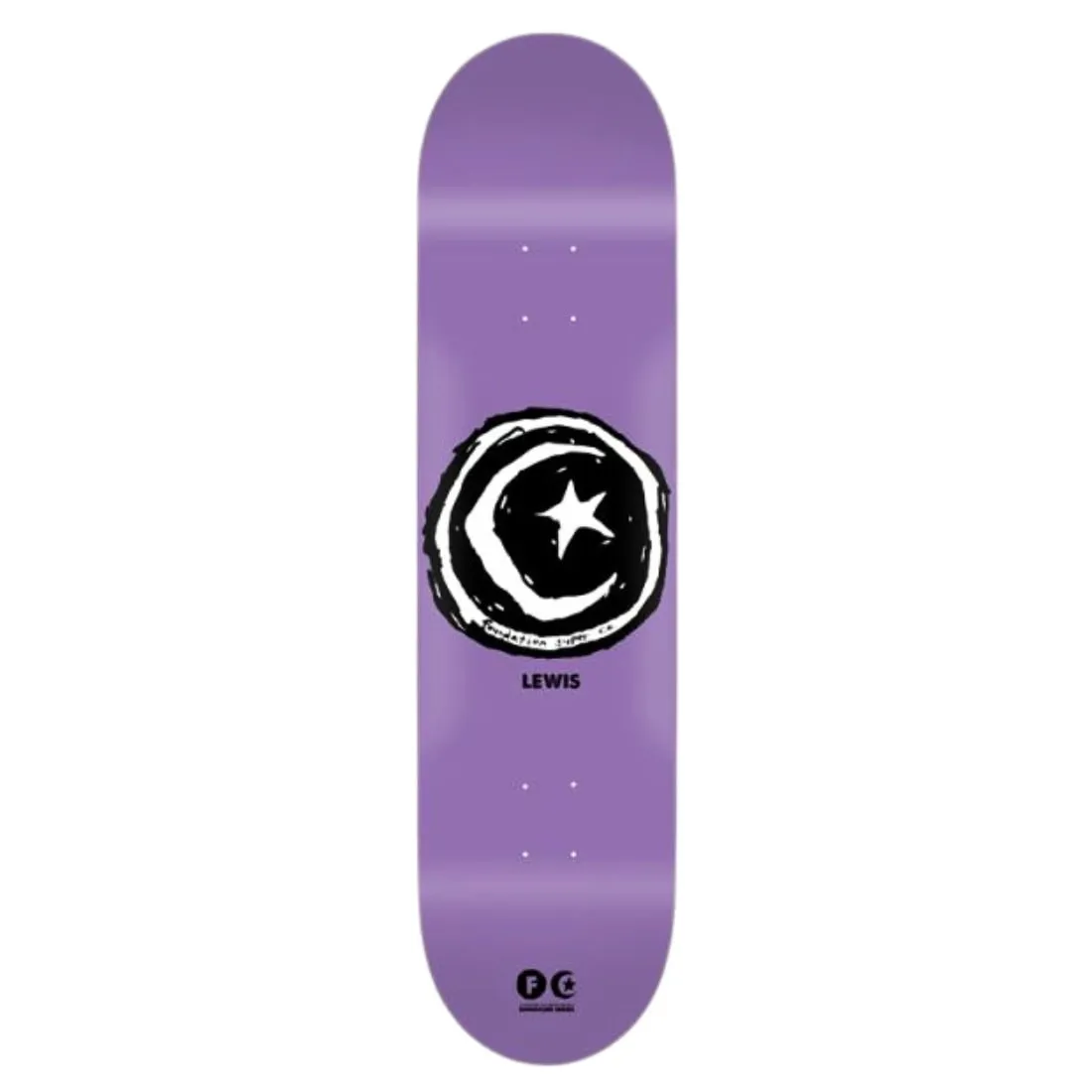 Foundation 8.25" Julian Lewis "Star & Moon" Skate Deck - Purple