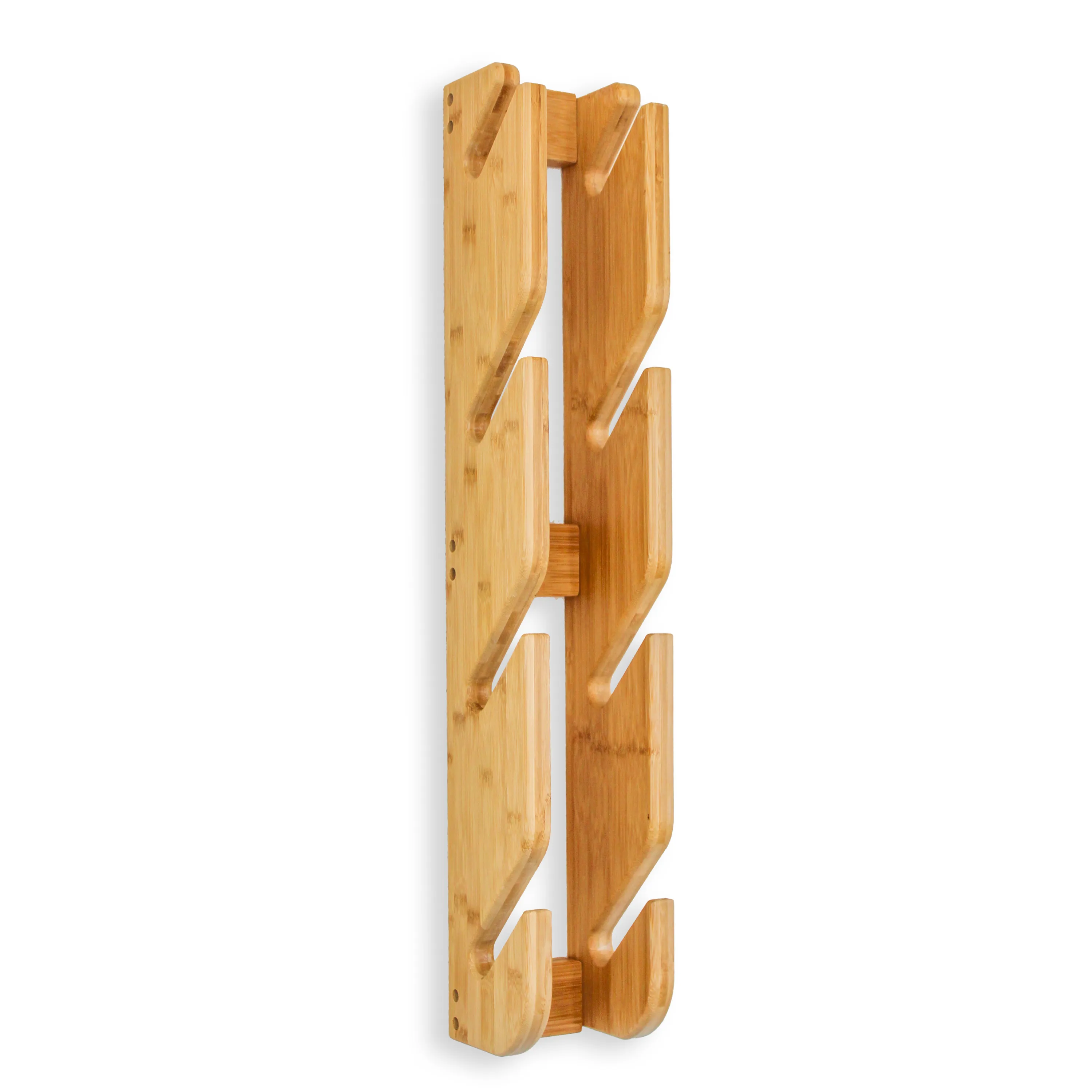 Four-Board Skateboard and Snowboard Bamboo Wall Rack