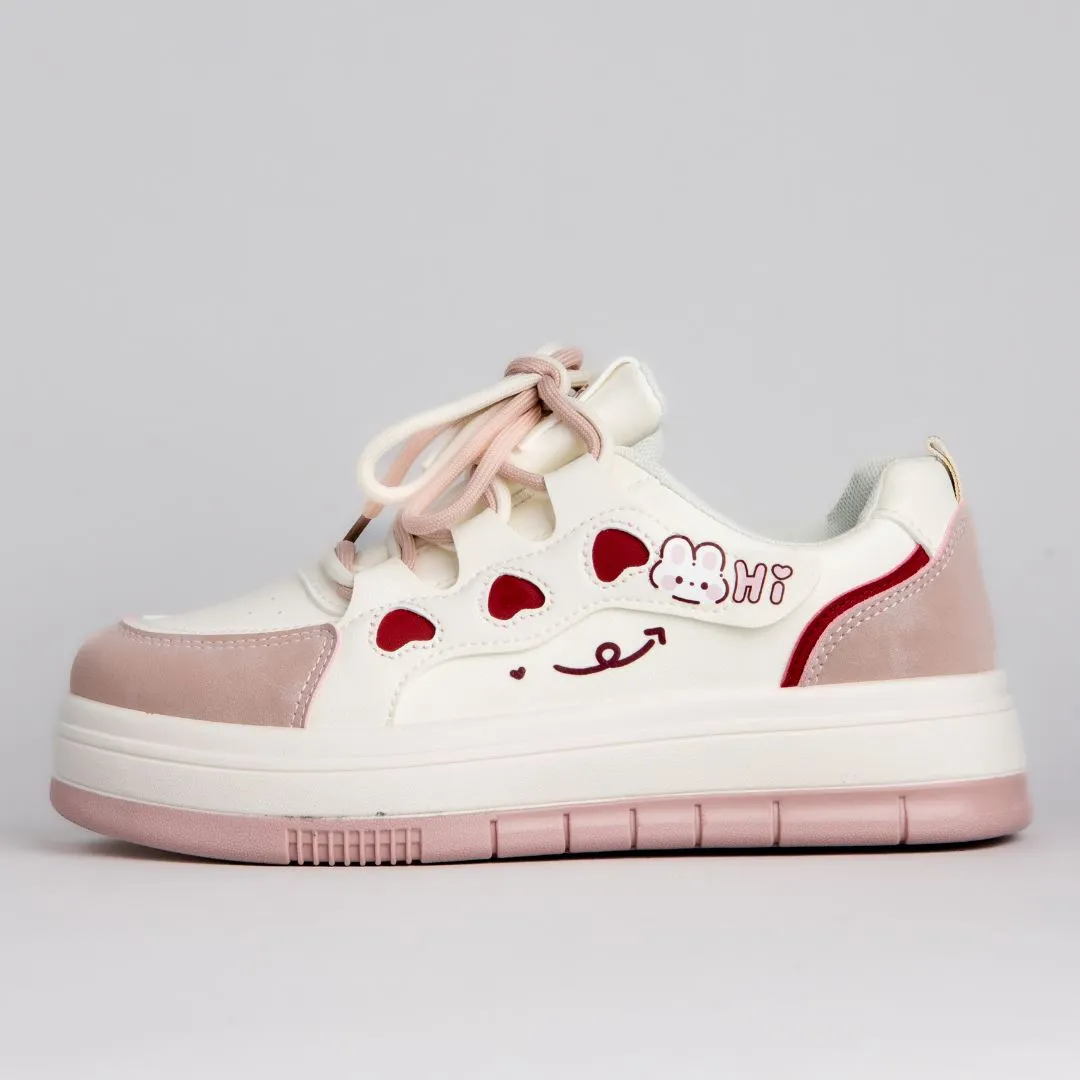 Full of Hearts Loving Bunny Sneakers - Women's