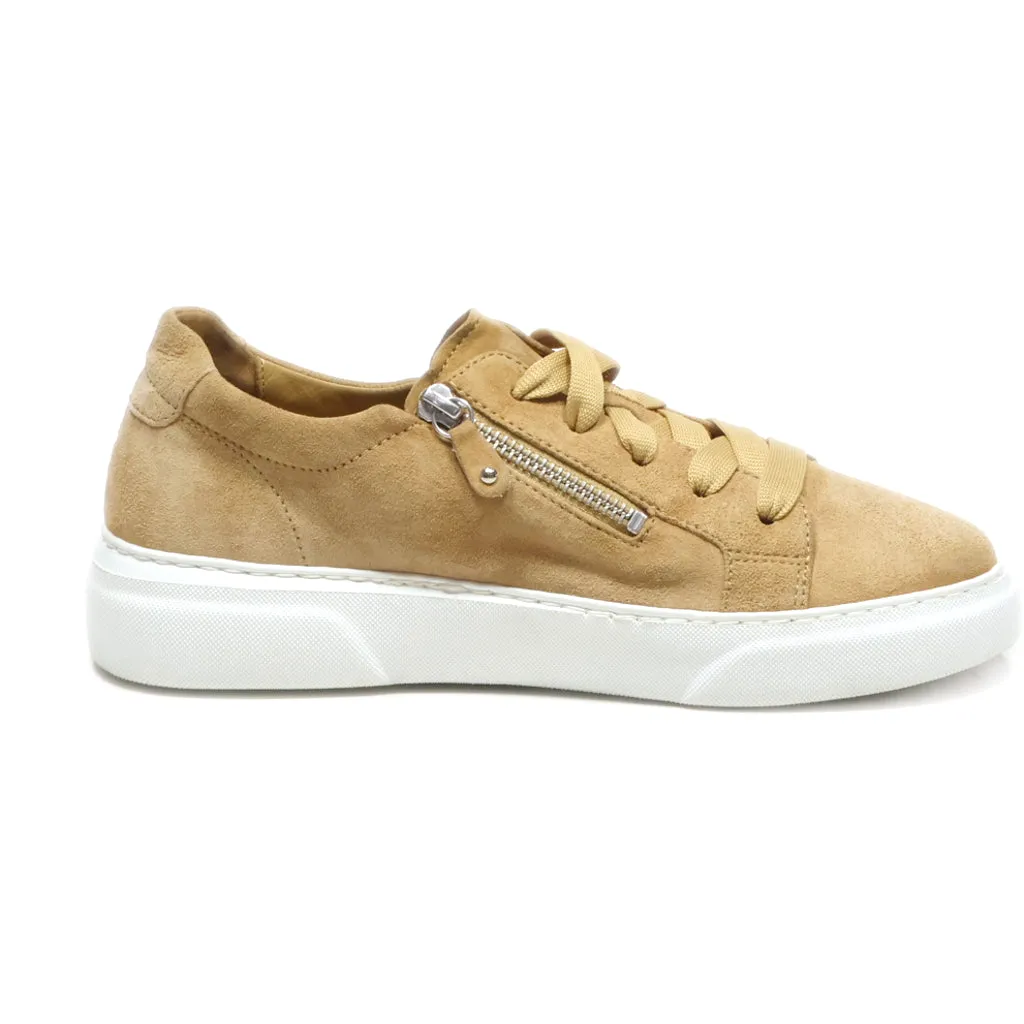 Gabor Low-Top Sneakers Suede Brown Colour For Women