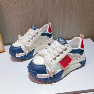 Genuine Leather Platform Sneakers