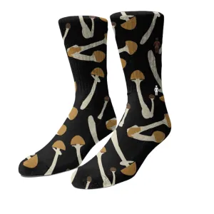 Girl Shroom Socks Black