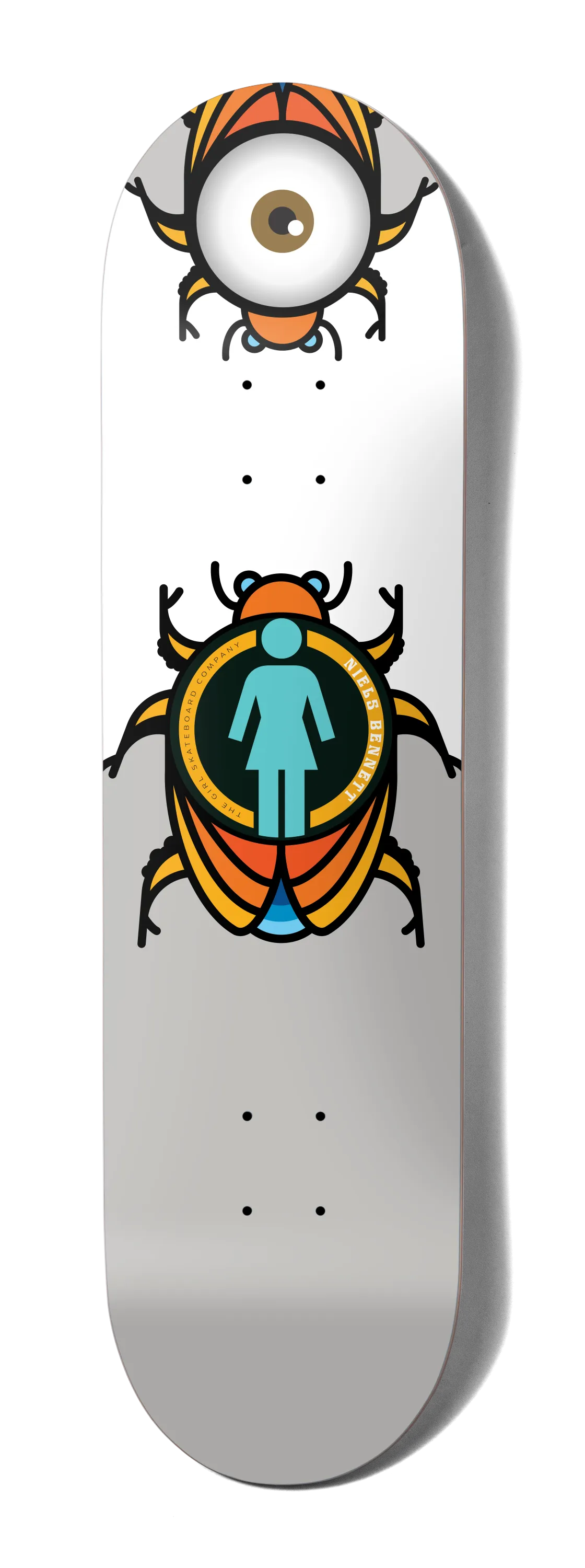 Girl Skateboard Deck Beetle Bum Niels Bennett 8.25"