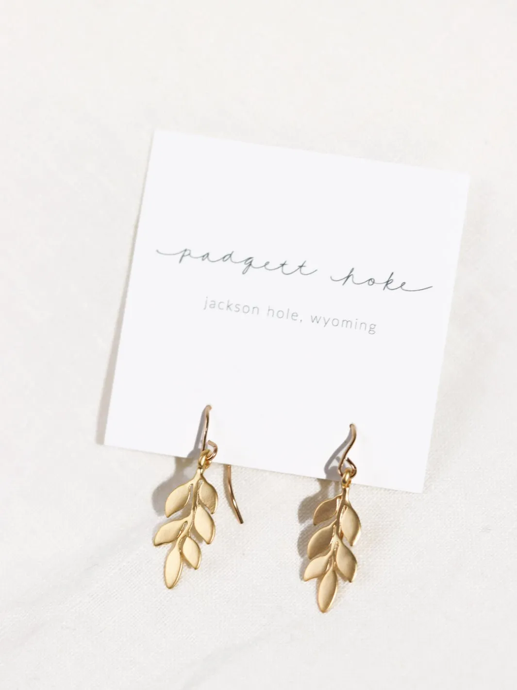 Gold Leaf Dangle Earrings