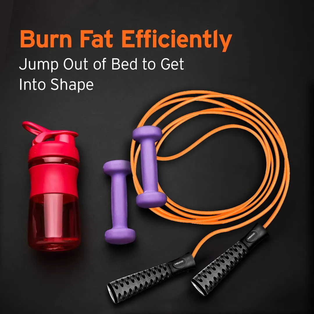 HEAD Speed Skipping Rope for Men, Women & Kids | Adjustable Height 290CM - ABS Material | Jump Rope for Men | Speed Skipping Rope for Exercise, Gym, Sports Fitness | Skip Rope for Home Exercise - Red