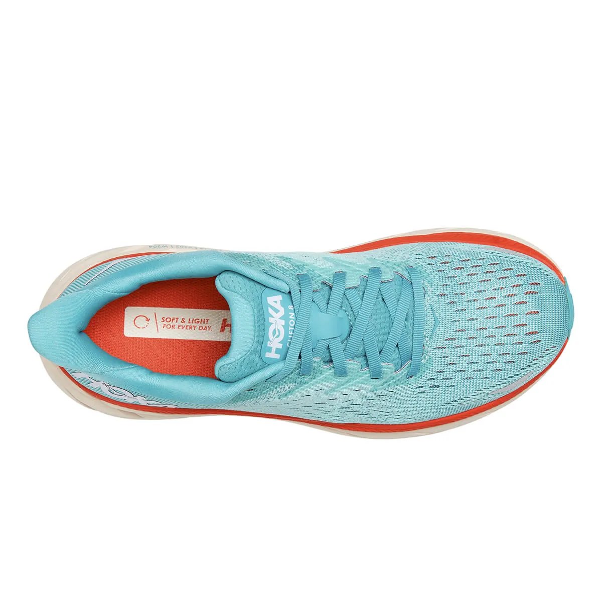 Hoka Clifton 8 Wide Womens | Blue Fog / Plein Air