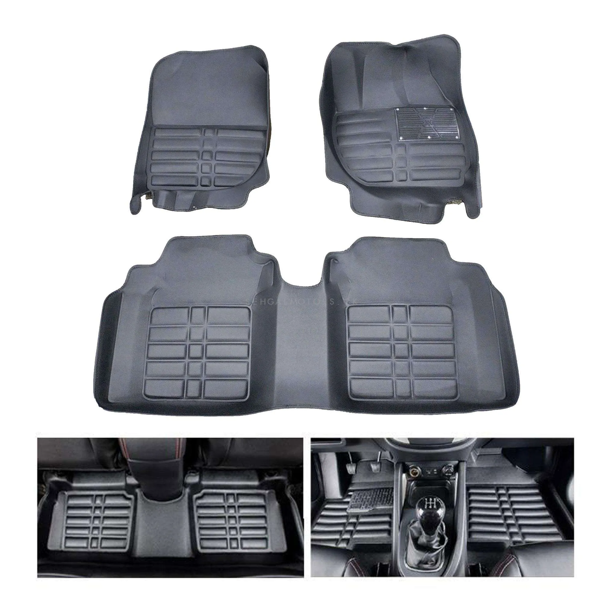 Honda City 5D Custom Floor Mat Black 3 Pcs - Model 2008-2021